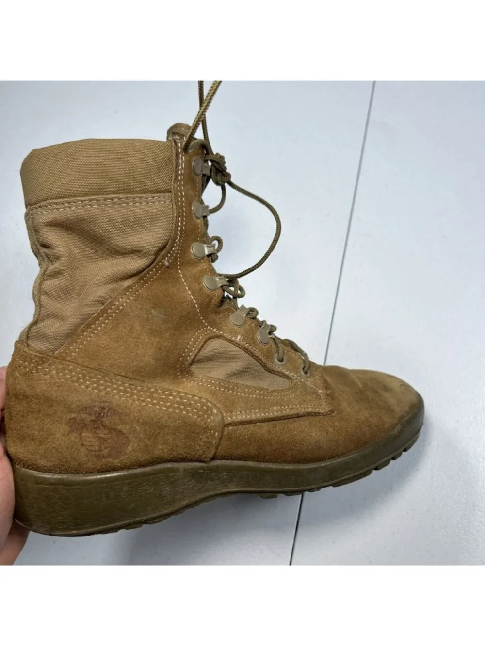 McRae Footwear Mens Military Desert Coyote Tan Combat Lace Up Boots Size 8W
